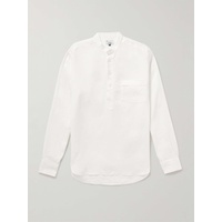 KINGSMAN Grandad-Collar Linen Shirt 1647597314941985