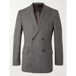 KINGSMAN Archie Reid Slim-Fit Double-Breasted Prince of Wales Checked Wool Suit Jacket 11813139151266575