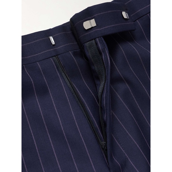  KINGSMAN Argylle Straight-Leg Pinstriped Wool and Cashmere-Blend Suit Trousers 1647597337823082
