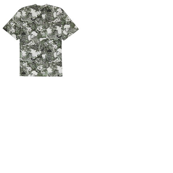 Kenzo Mens Dark Khaki Dreamers Graphic-print Cotton T-shirt FB65TS5104SB-51