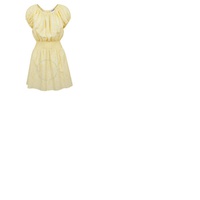 Kenzo Lemon Gingham Snakeskin A-line Mini Dress FC52RO0679S8-39