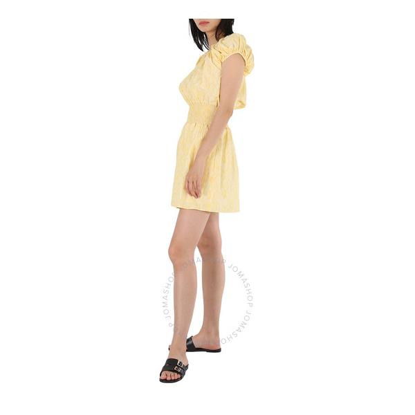  Kenzo Lemon Gingham Snakeskin A-line Mini Dress FC52RO0679S8-39