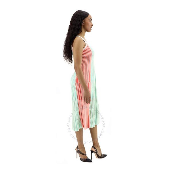  Kenzo Multicolor Pleated Scoop-Neck Midi Dress FA52RO501806-MU