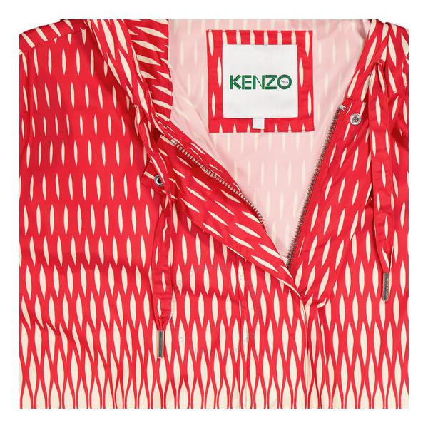  Kenzo White Fishnet Print Raincoat FA52OU059569-02