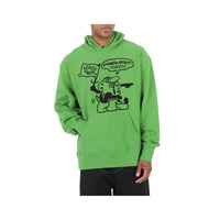 Kenzo Grass Green Boke Boy Travels Hooded Sweatshirt FD55SW4984MF.57