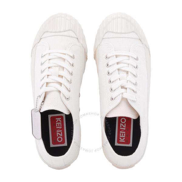  Kenzo Ladies Off White K-School Tiger Low-Top Sneakers FC62SN010F50-02