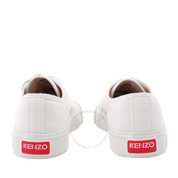  Kenzo Ladies Off White K-School Tiger Low-Top Sneakers FC62SN010F50-02