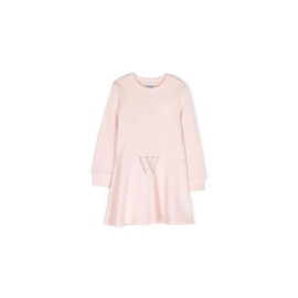 Kenzo Girls Pink Sport Logo Long-Sleeve Cotton Dress K12279-471