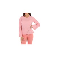 Kenzo Flamingo Pink Metallic Ribbed-Knit Jumper FA52PU512810-32