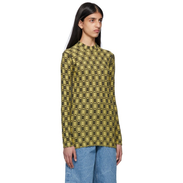  Yellow Kenzo Paris Vichy Sweater 222387F096000