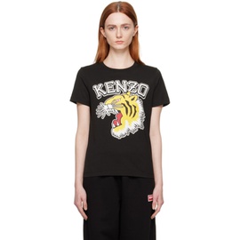 Black Kenzo Paris Varsity Jungle T-Shirt 232387F110009