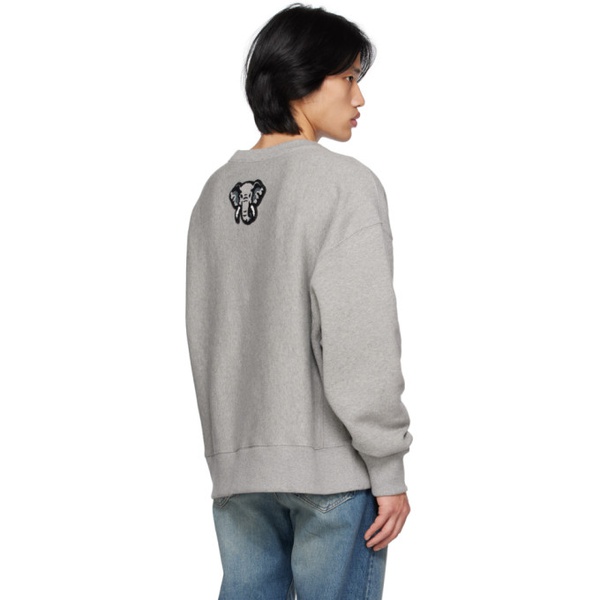  Gray Kenzo Paris Varsity Sweatshirt 231387M204008