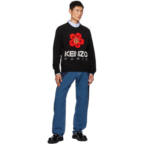  Black Kenzo Paris Boke Flower Sweater 232387M201007