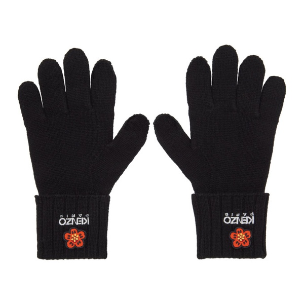  Black Kenzo Paris Boke Flower Gloves 232387M135001