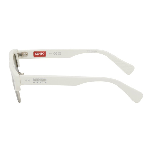  White Kenzo Paris Boke Flower Sunglasses 241387M134006