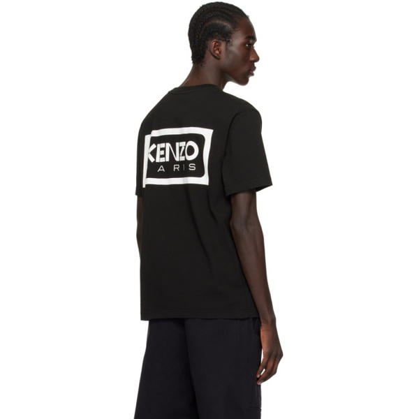  Black Kenzo Paris Bicolor T-Shirt 241387M213031