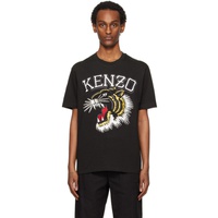 Black Kenzo Paris Varsity Tiger T-Shirt 241387M213032