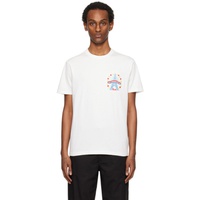 White Kenzo Paris Drawn Varsity T-Shirt 241387M213011