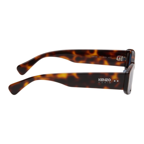  Kenzo Tortoiseshell Rectangular Sunglasses 232387M134011