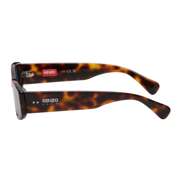  Kenzo Tortoiseshell Rectangular Sunglasses 232387M134011