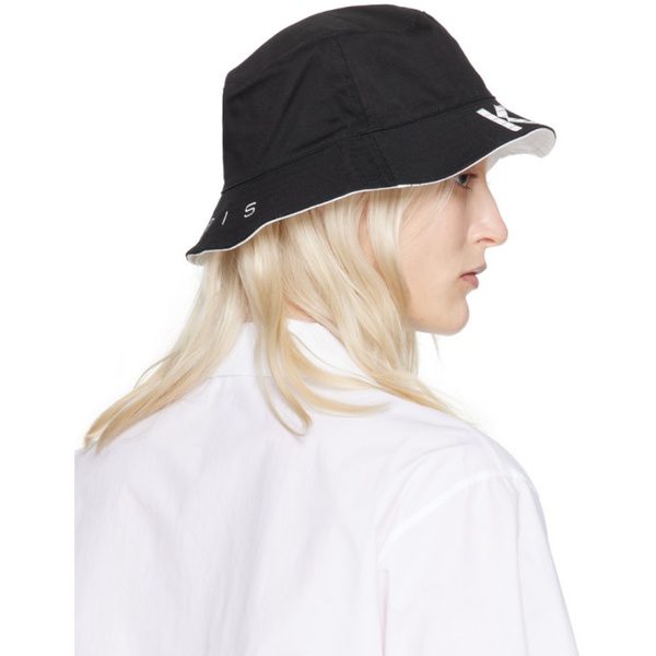  Black & White Kenzo Paris Reversible Graphy Bucket Hat 241387F015000