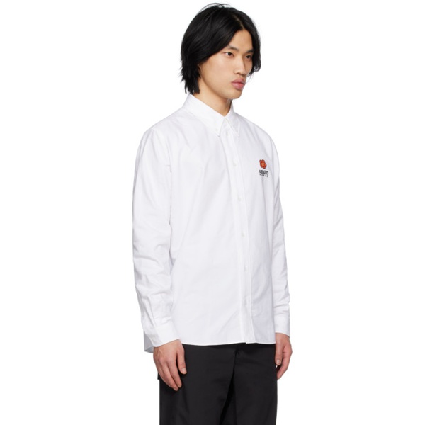  White Kenzo Paris Casual Boke Flower Shirt 231387M192009