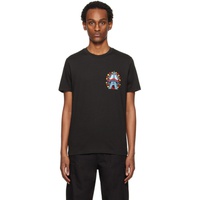 Black Kenzo Paris Drawn Varsity T-Shirt 241387M213010