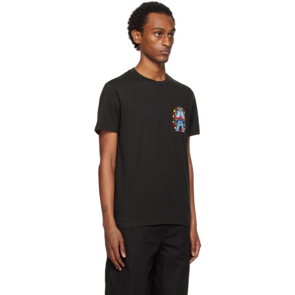  Black Kenzo Paris Drawn Varsity T-Shirt 241387M213010