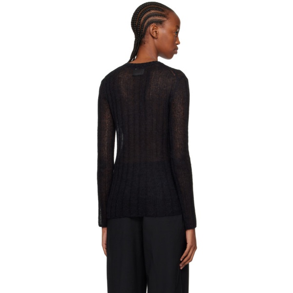  Black Kenzo Paris Semi-Sheer Sweater 241387F096004