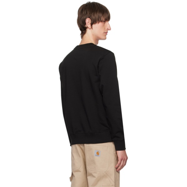  Black Kenzo Paris Varsity Sweatshirt 241387M204007