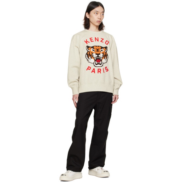  Gray Kenzo Paris Lucky Tiger Sweatshirt 241387M204003