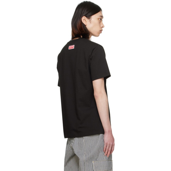 Black Kenzo Paris Elephant T-Shirt 241387M213034