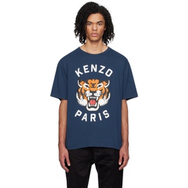 Navy Kenzo Paris Lucky Tiger T-Shirt 241387M213015