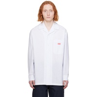 White Kenzo Paris Crinkled Shirt 241387M192007