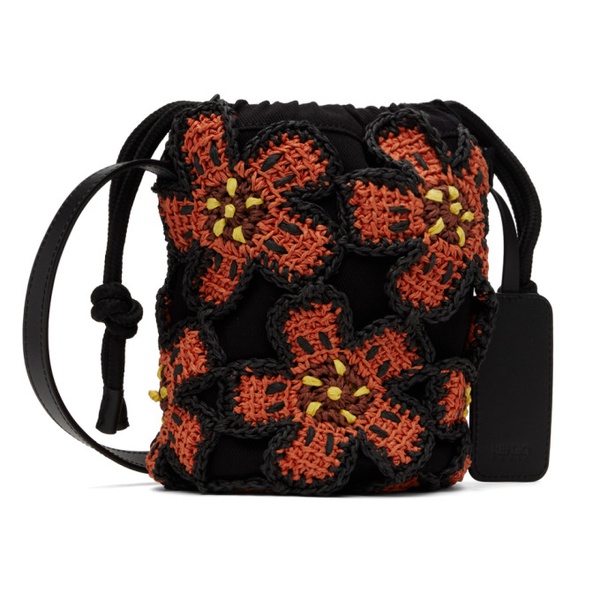  Black Kenzo Paris Boke Flower Crochet Bag 241387F048000