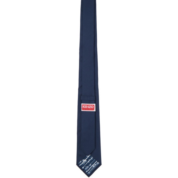  Kenzo Navy 7cm Tie 241387M158001