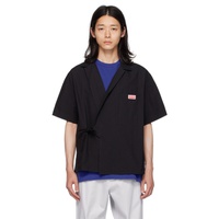 Black Kenzo Paris Wrap Shirt 232387M192003