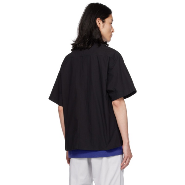  Black Kenzo Paris Wrap Shirt 232387M192003