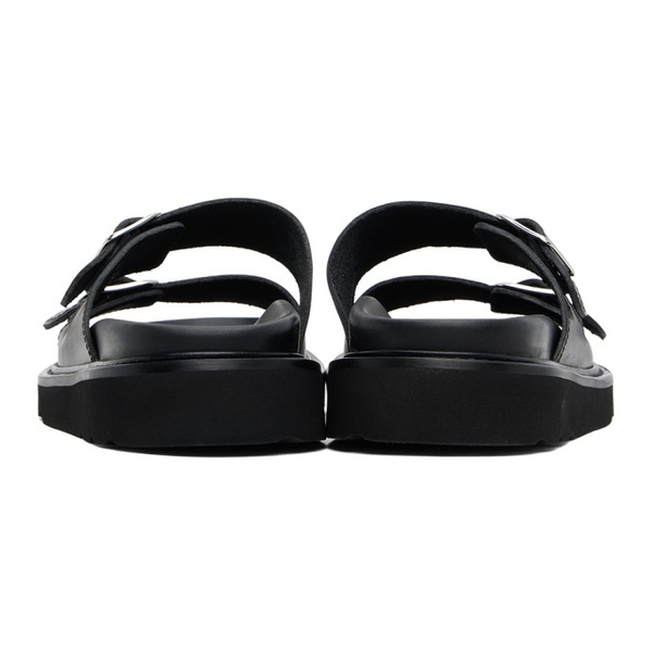  Black Kenzo Paris Kenzo Matto Leather Sandals 241387M234002