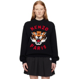 Black Kenzo Paris Lucky Tiger Sweater 241387F096001