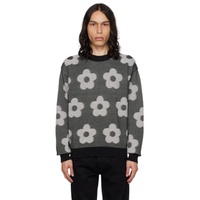 Black & White Kenzo Paris Flower Spot Sweater 232387M201002