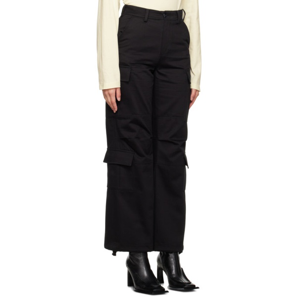  기준 Kijun Black Flap Pocket Trousers 232586F087003