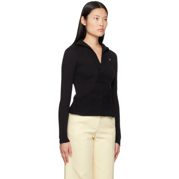  기준 Kijun Black Half-Zip Sweater 232586F097001