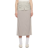 기준 Kijun Green Military Wrap Miniskirt 241586F090008