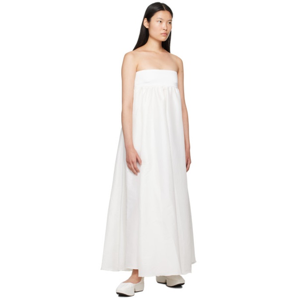 키카 바르가스 Kika Vargas SSENSE Exclusive White Maxi Dress 232593F055000