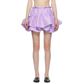 키카 바르가스 Kika Vargas SSENSE Exclusive Purple Maye Miniskirt 241593F090000