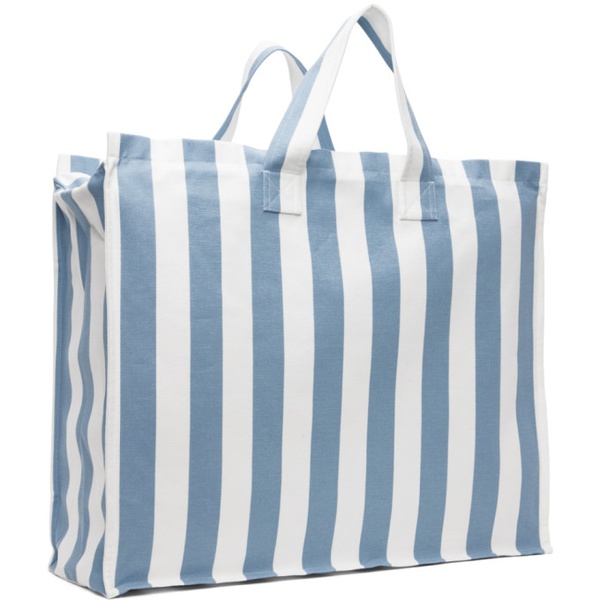  King & Tuckfield Blue & White Large Tote 241564M172000