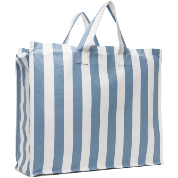  King & Tuckfield Blue & White Large Tote 241564M172000