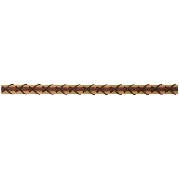  Kolor Brown Leather Belt 232523M131000