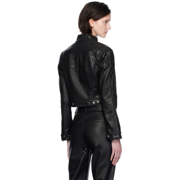  수비 Ksubi Black Vivienne Faux-Leather Jacket 232088F063001